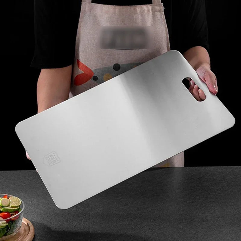 Stainless Steel Cutting Board – Thickened Antibacterial & Mildew-Proof Kitchen Board